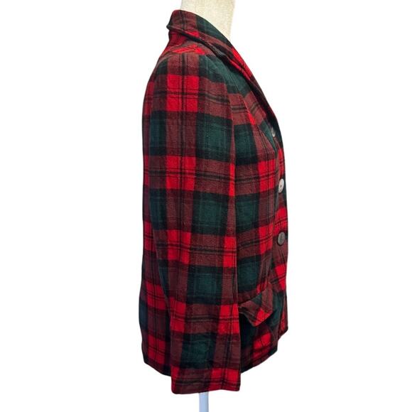 1960s Pendleton “49er” Wool Jacket – Vintage Red & Green Tartan Plaid – XS/S - Picture 5 of 7